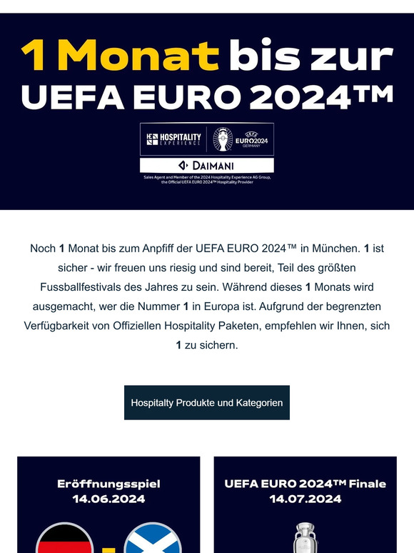⚽ 1 Monat bis zur UEFA EURO 2024™