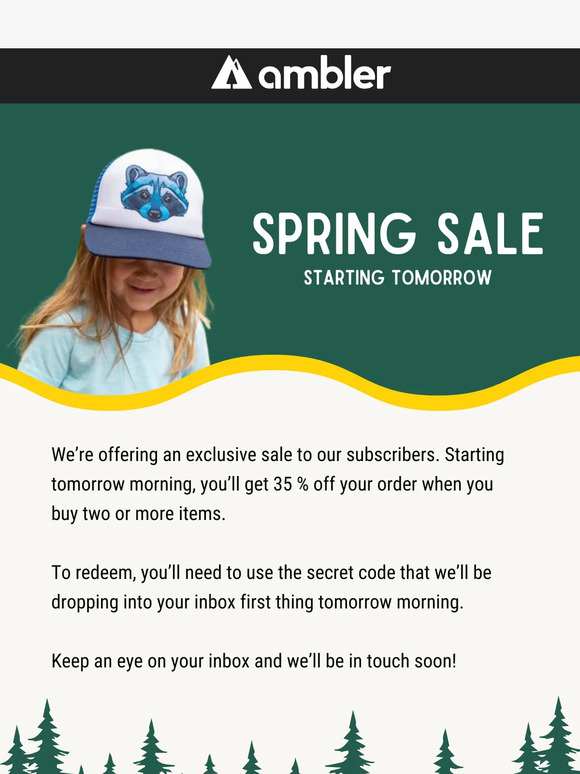 VIP Sale for the long weekend