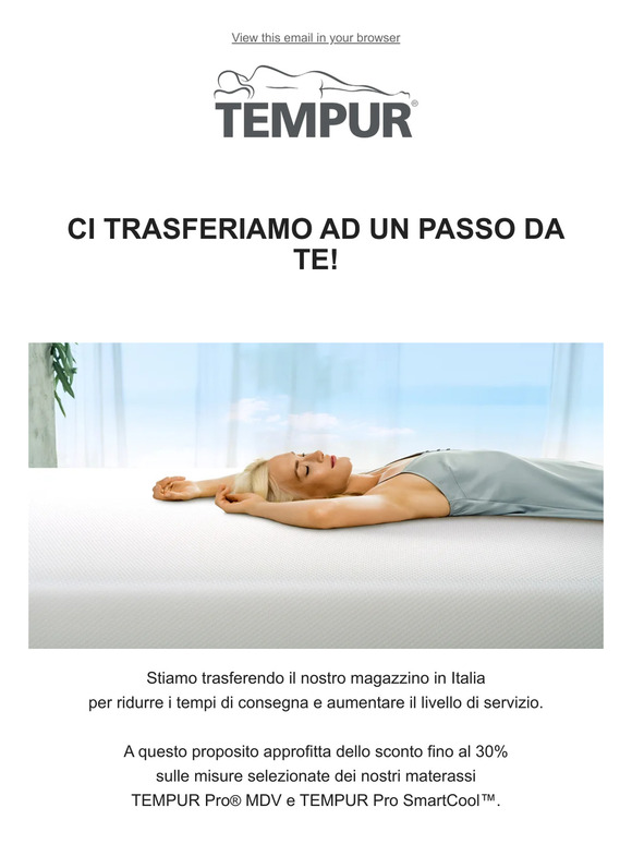 Promo fino al 30 % di sconto sui materassi nelle misure selezionate