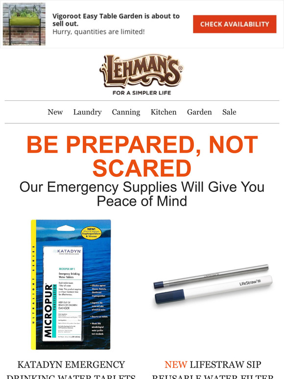 lehman's hardware & appliance: Be Prepared, Not Scared: Our Emergency ...