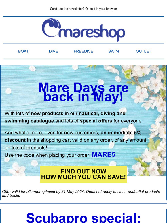 Mareshop's May promotions for you