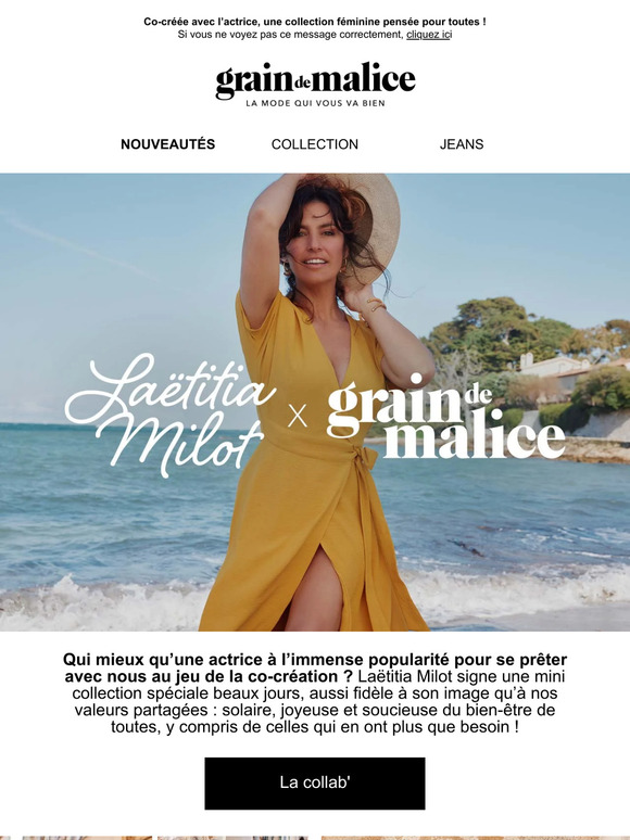 Laëtitia Milot x Grain de Malice : la collab’ irrésistible ! 💛