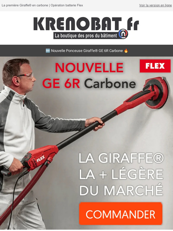 Nouvelle Giraffe® Carbone et batterie Flex offerte !