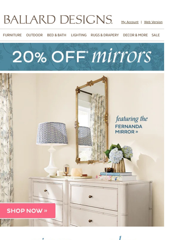 Ballard Designs: Your walls will love these mirrors | Milled