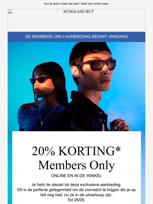 Het is hier: 20% korting Members Only vanaf vandaag