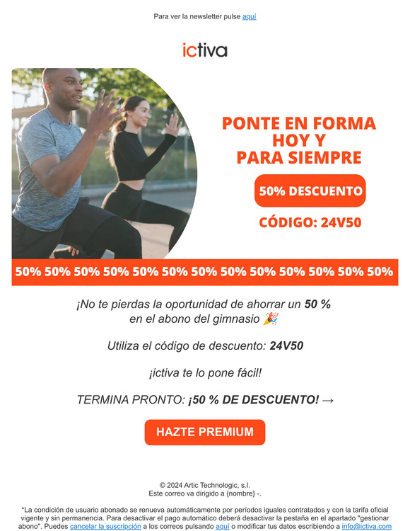 Super oferta 50% | Gym a mitad de precio