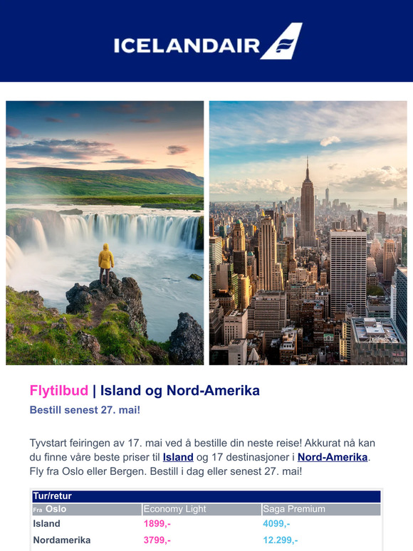 Flytilbud | Priser fra 1899 kr t/r