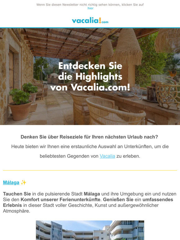 Entdecken Sie die Highlights von Vacalia.com! ​🤩