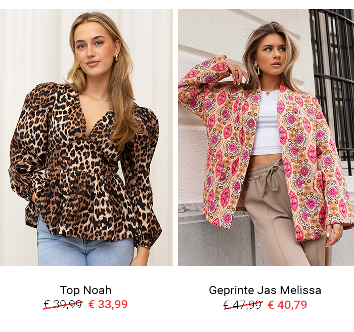 Geprinte jas melissa