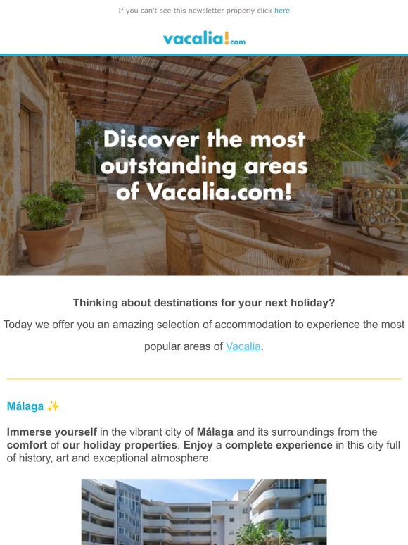 Discover the most outstanding areas of Vacalia.com! 🤩