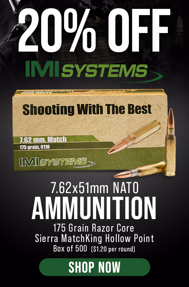 20% Off IMI Razor Core 7.62x51mm NATO Ammo 175 Grain Sierra MatchKing Jacketed Hollow Point