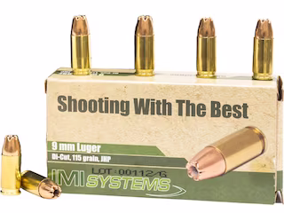 IMI 9mm 115gr JHP Ammo