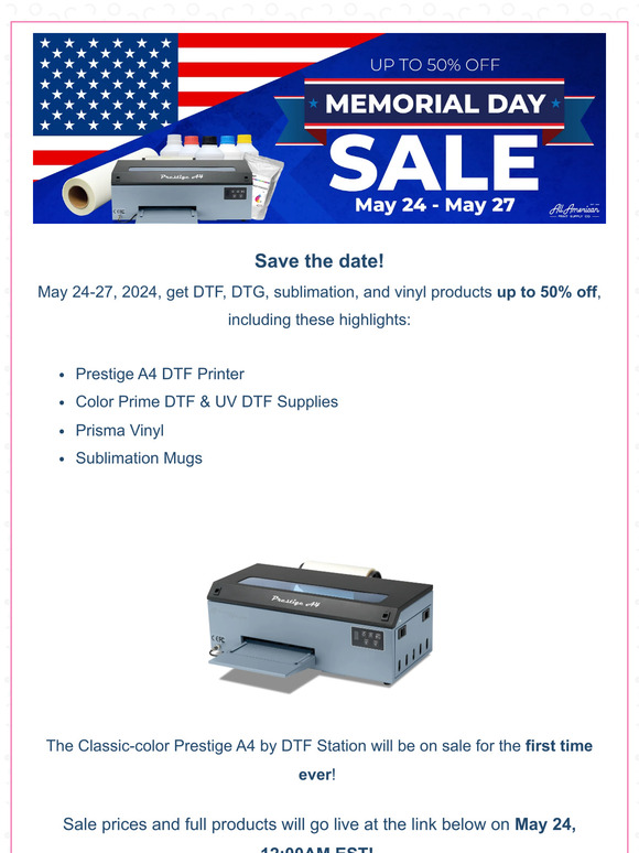 All American Print Supply Co Our Memorial Day Sale is just around the