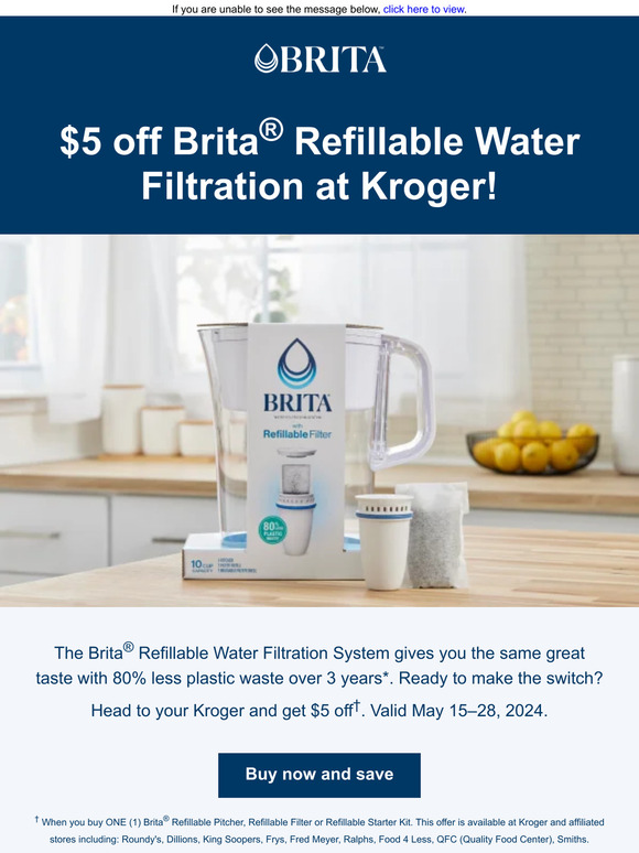 Brita US: Psst, Kroger shoppers: $5 off inside! 📣 | Milled