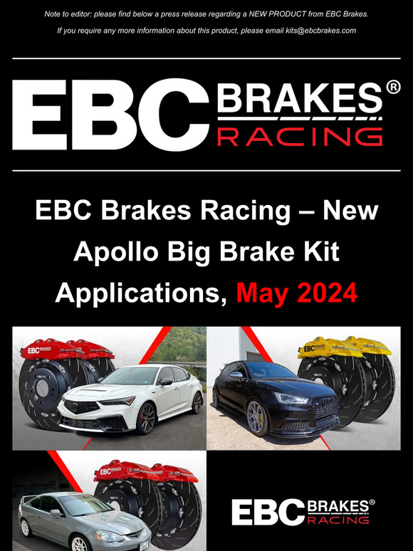 New Apollo Big Brake Kit Applications, May 2024