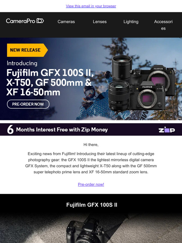 CameraPro: Introducing Fujifilm's Newest Release: GFX 100S II, X-T50 ...