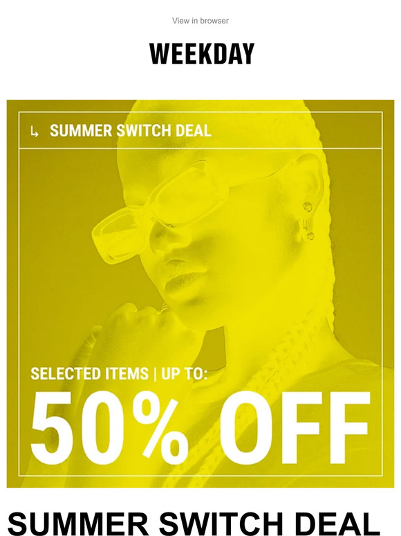 Up to 50% off selected items
