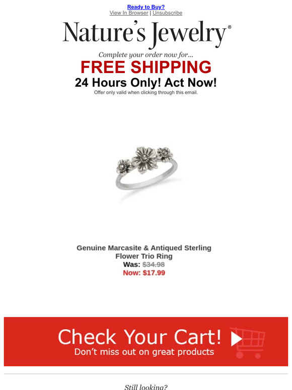 Nature's Jewelry Extended 1 Day Only...Cart Ships FREE! Milled