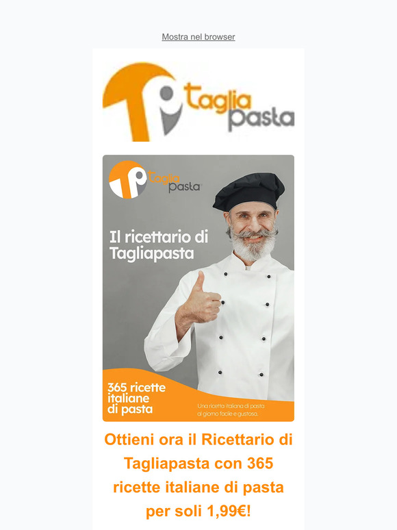 📙 Scopri il ricettario di Tagliapasta a soli 1,99€!