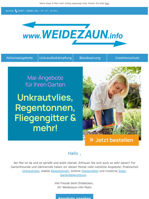 Mai-Angebote für Ihren Garten