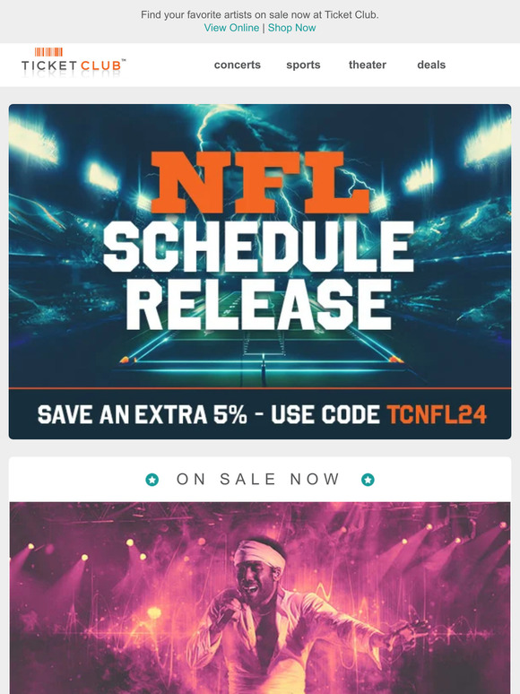 Ticketclub.com: NFL Schedule is Here, Save Now! / Childish Gambino ...