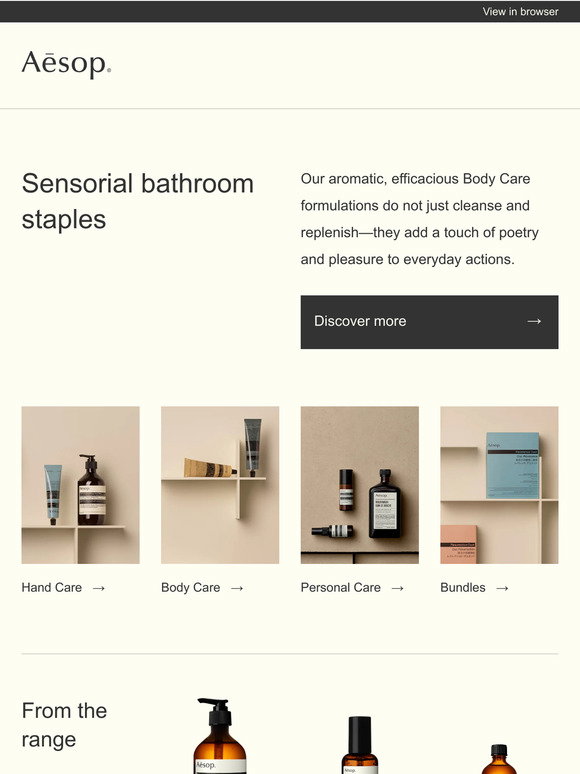 Aesop Email Newsletters: Shop Sales, Discounts, and Coupon Codes