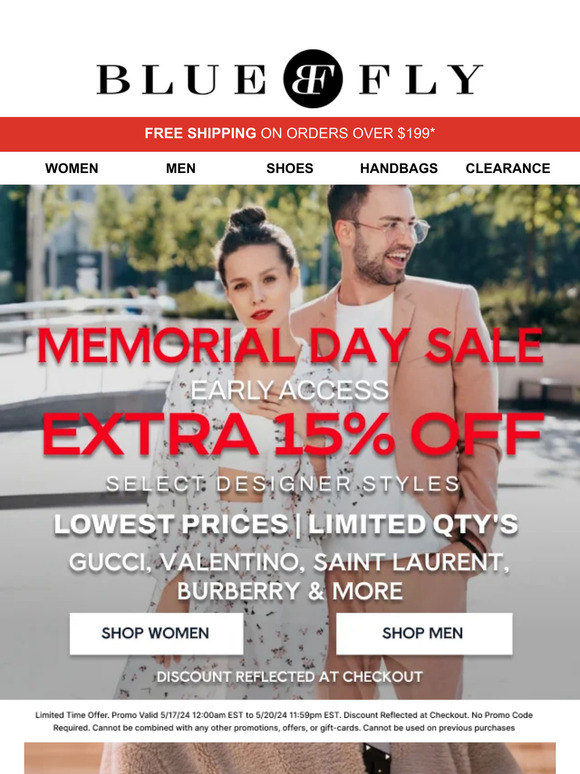 Bluefly Early Access to Memorial Day Deals Starts Now Milled