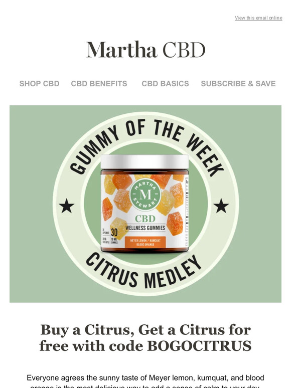 BOGO Deal on Citrus CBD Gummies