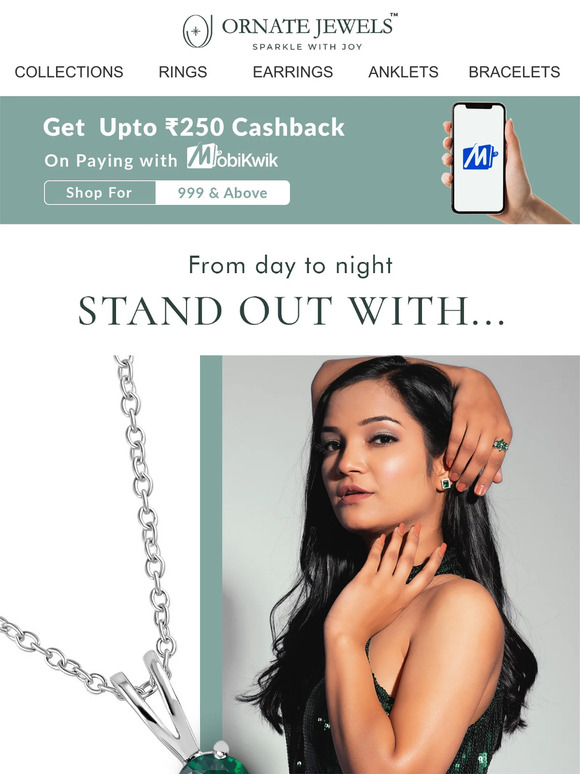 Stand out with Emerald Jewellery!