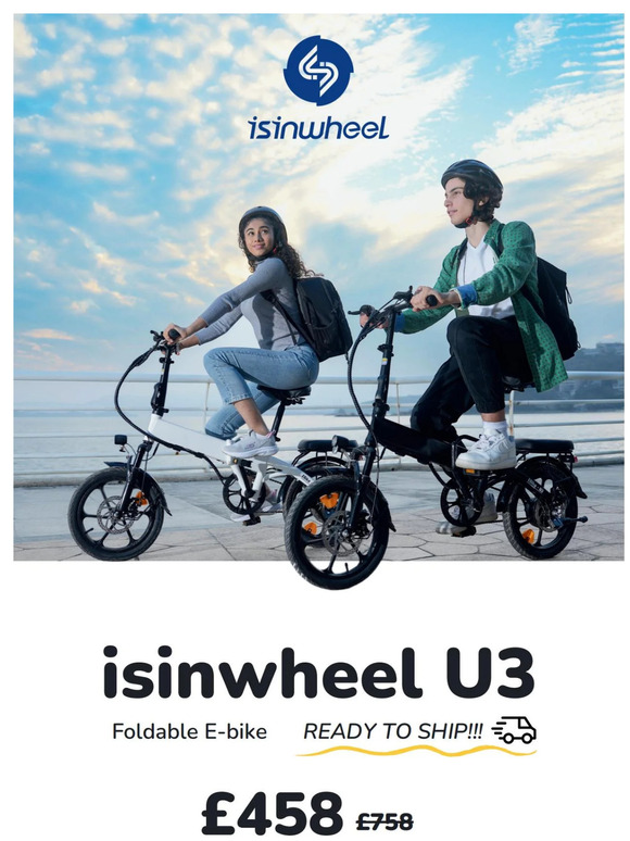 U3 Foldable E-bike Launched £458 Now!