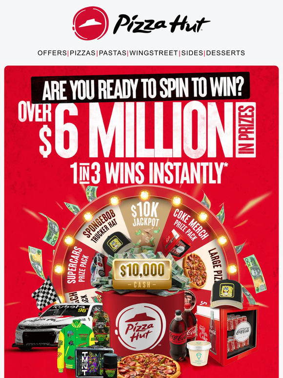 It's National Pizza Party Day! Win BIG with over 6 million dollars in prizes*!🍕