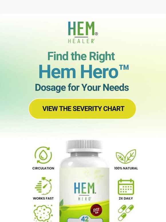 Hem Healer: Hem Hero Pain Severity Chart | Milled
