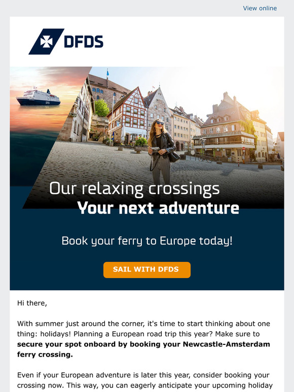 Secure your summer crossing to Europe!