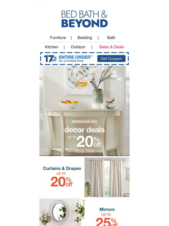 Bed Bath & Beyond Email Newsletters: Shop Sales, Discounts, and Coupon ...