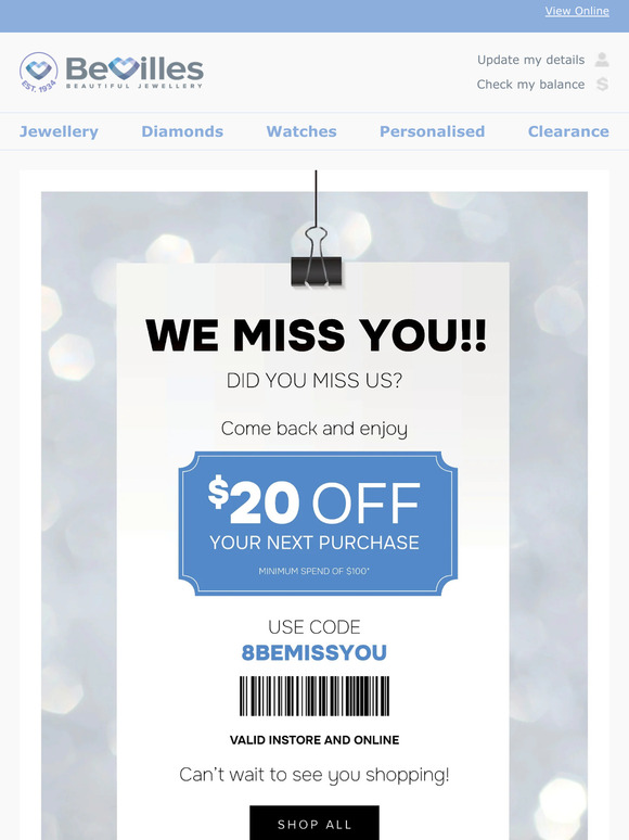 We Miss You!! Exclusive Gift inside.