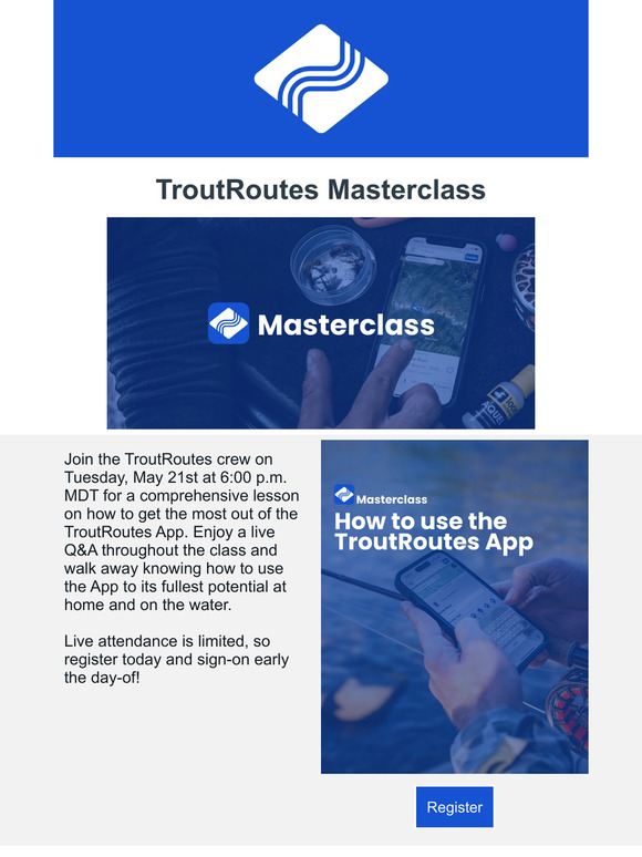 Sign Up Now: TroutRoutes 101 Masterclass