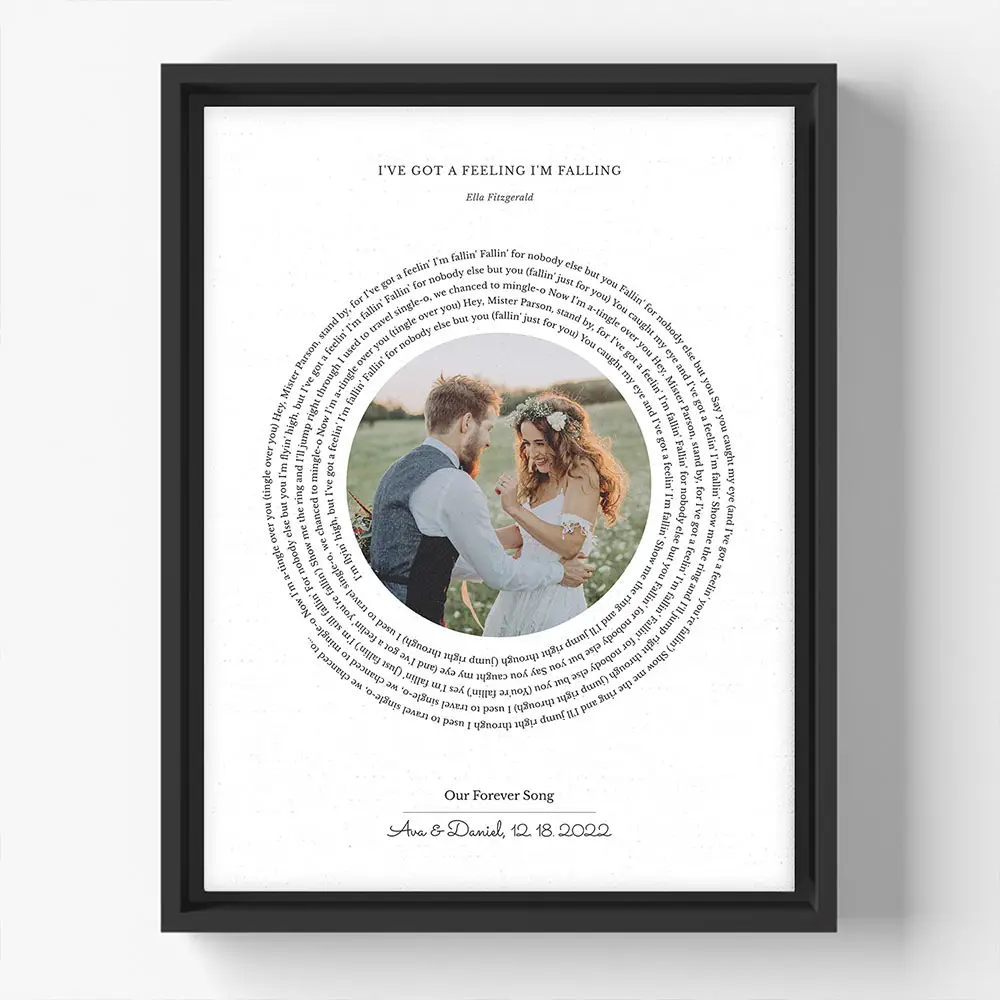Image of Our Special Song with Picture Custom Canvas