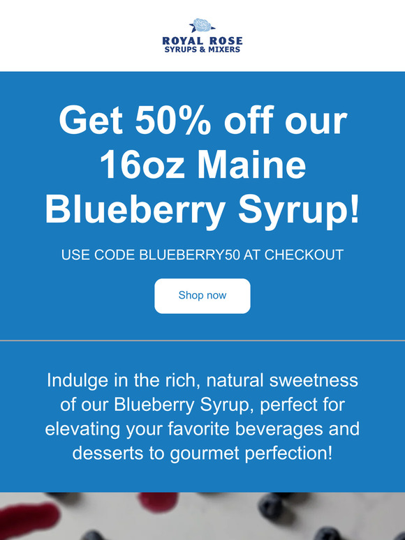 Blowout Sale for 16oz Blueberry Syrup!