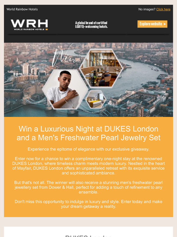 Win a Luxurious Night at DUKES London and a Men's Mixed Freshwater Pearl Jewelry Set