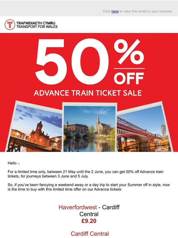 Sale now on Advance train tickets 📣