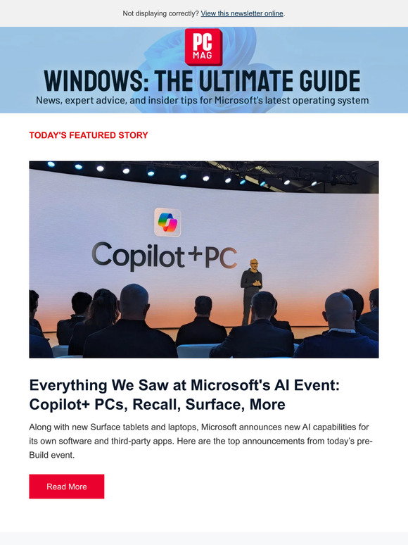 PCMag: Everything We Saw at Microsoft's AI Event: Copilot+ PCs, Recall ...