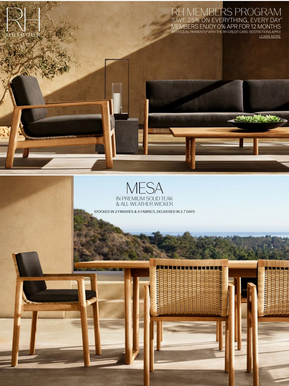 Restoration Hardware: In-Stock Outdoor Collections, Handwoven in All ...