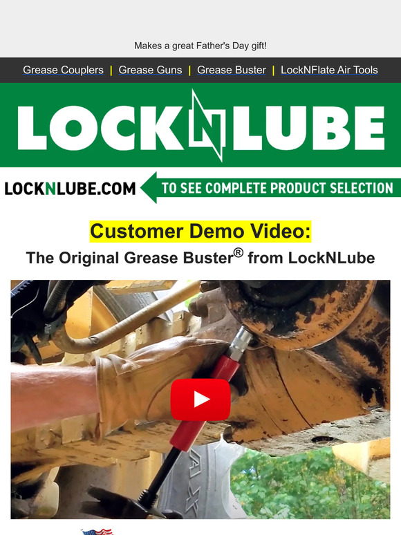 LockNLube The Original Grease Buster® from LockNLube Clears clogged