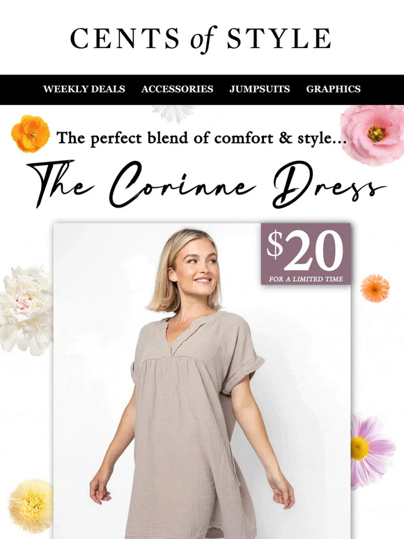 🌸 Spring Sale Alert: Corinne V-Neck Dress Now Only $20! 🌸
