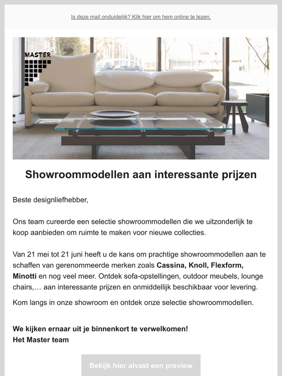 Showroommodellen aan interessante prijzen.