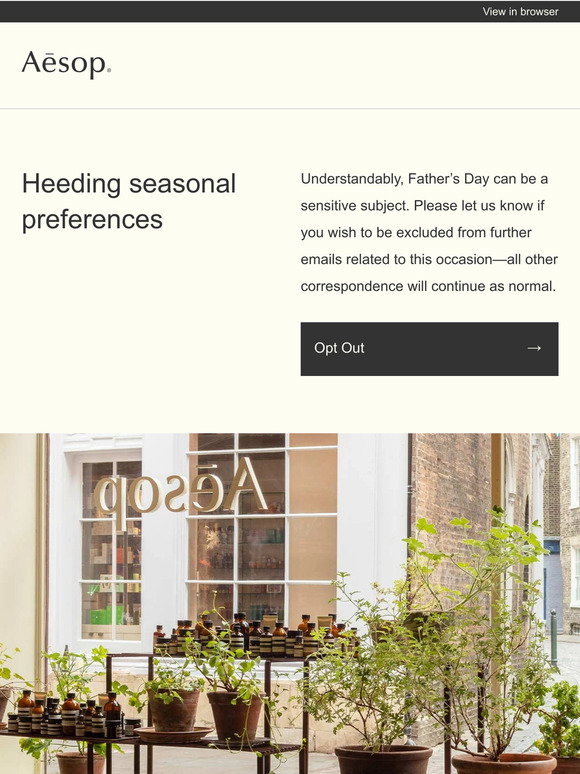 Aesop Email Newsletters: Shop Sales, Discounts, and Coupon Codes