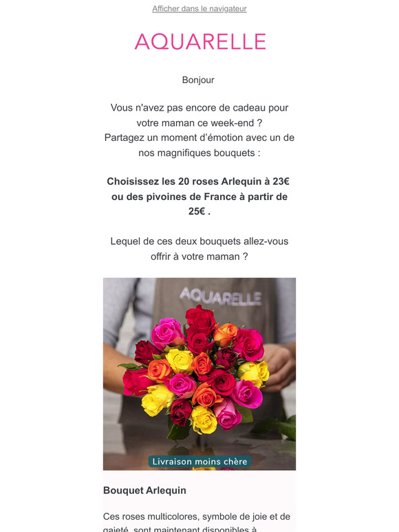 Fête des Mères : Bouquet de roses à partir de 23€