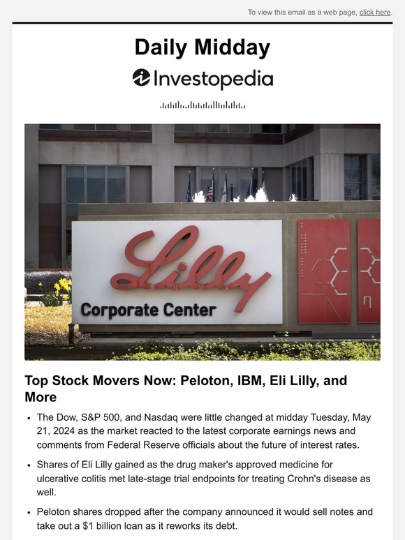 Investopedia Academy: Top Stock Movers Now: Peloton, IBM, Eli Lilly ...