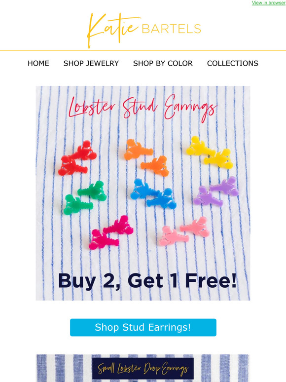 Lobster Earrings: Buy 2, Get 1 Free!