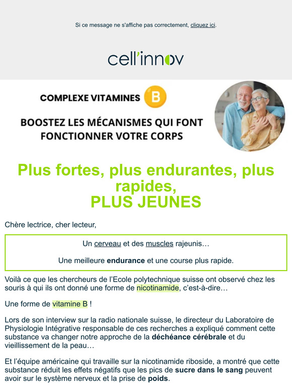 Cellinnov Fr NOUVEAU Rajeunies Elles Courent Plus Vite Organes Et